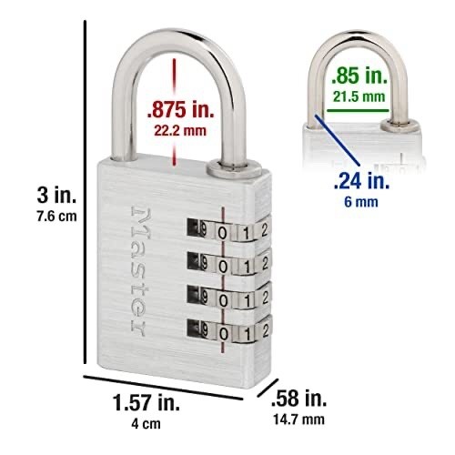 "TWO PACK" Master Lock 643D, Set Your Own Combination!