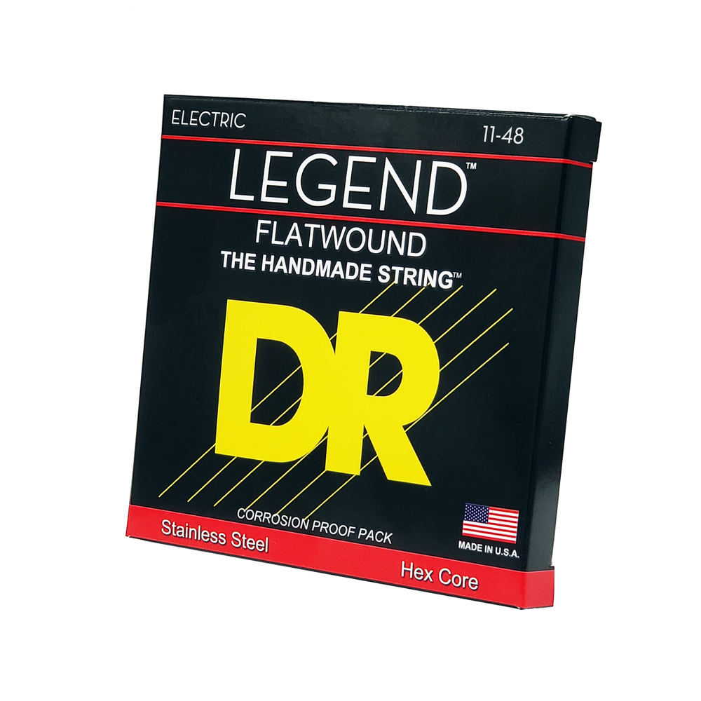 DR Strings Legend Polished Flatwound Electric Guitar Strings Light 11-48