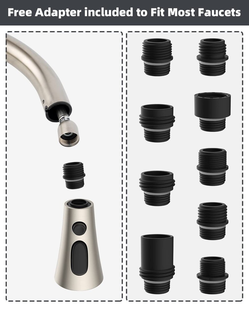 3 Modes Faucet Head Sink Sprayer,Pull Down Kitchen Faucet Head Replacement