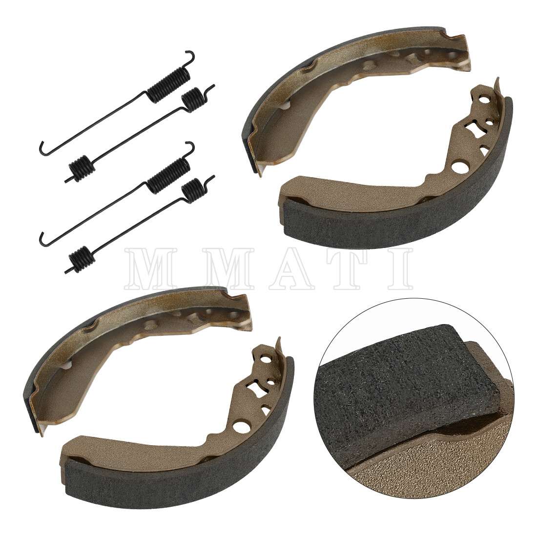 2 X Rear Wheel Brake Drum Hub & Brake Shoes for Kawasaki KAF300 Mule 500 520 550