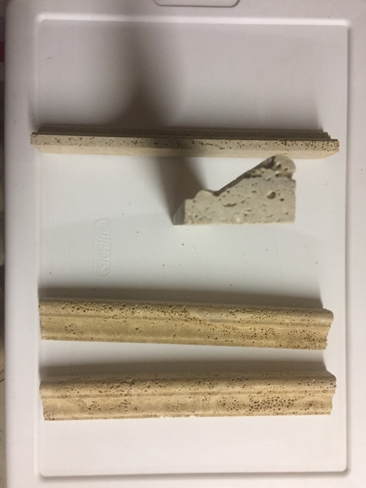 Travertine Nocce Crown Molding 12" Chair Railing