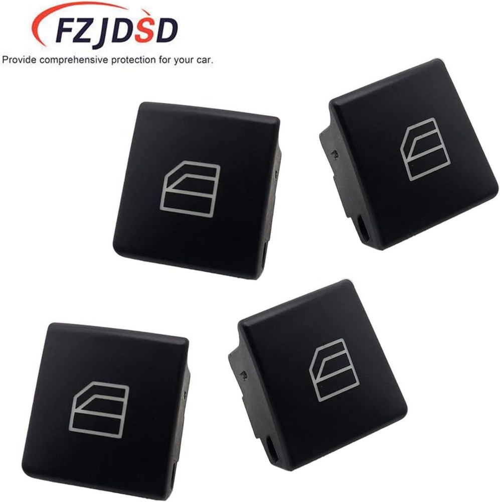 4PCS Driver Side Power Window Switch Button Cap for Mercedes C E Class 2009–2016