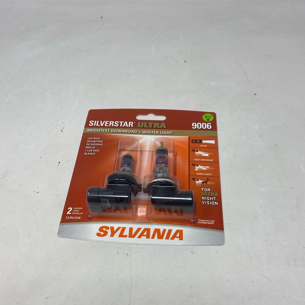 SYLVANIA SilverStar Ultra 9006 Halogen Headlight Bulbs White 2-Pack