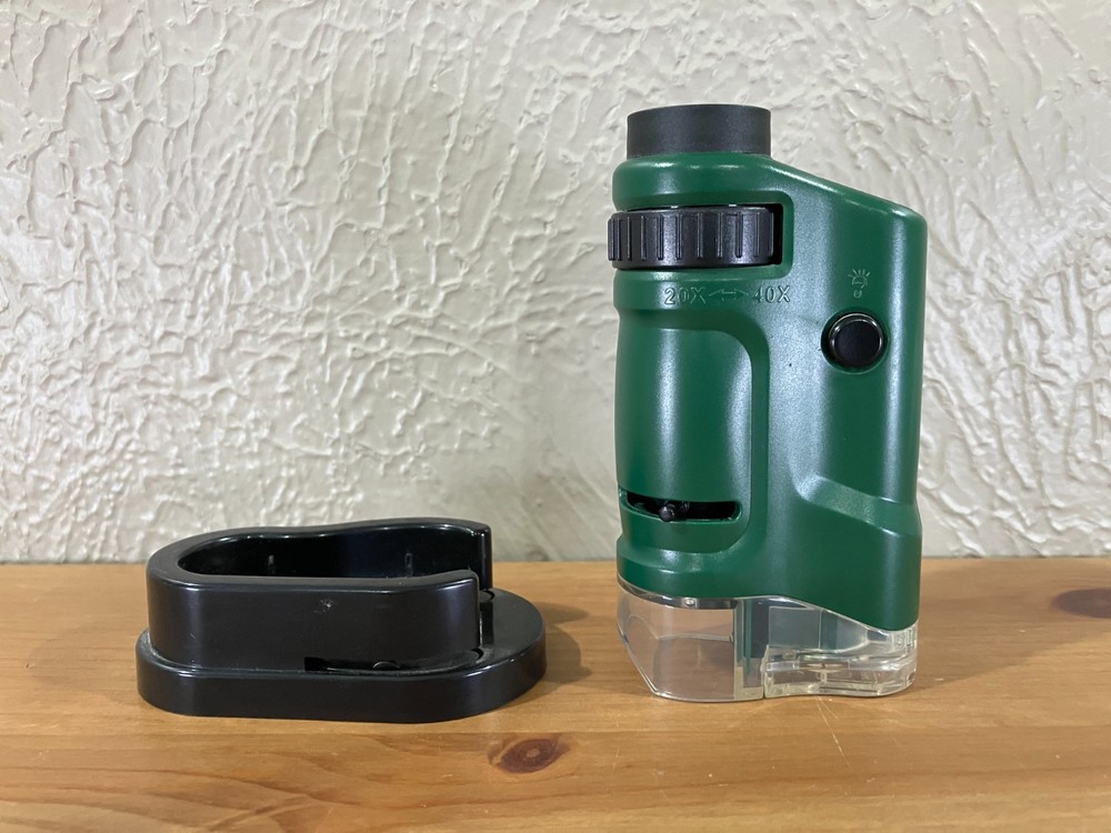 Carson MICROBRITE PORTABLE MONOCULAR MICROSCOPE 20x-40x MM-24, LED Light, Stand