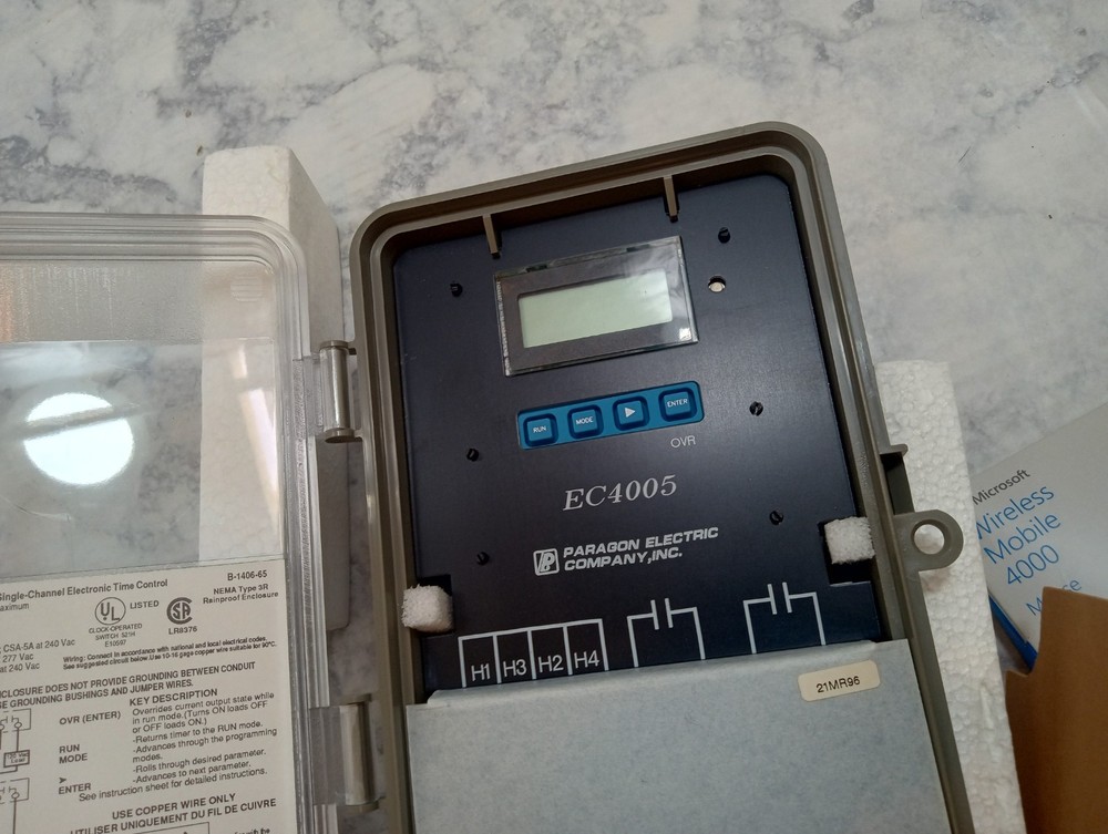 PARAGON ELECTRONIC TIME CONTROL EC4005 NEW