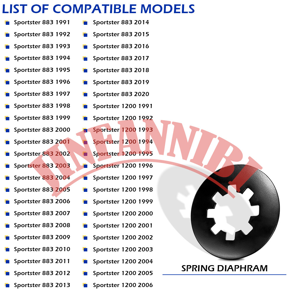 Complete Clutch Plates Kit Set for Harley Sportster 883 1200 1991-2020 #37977-90