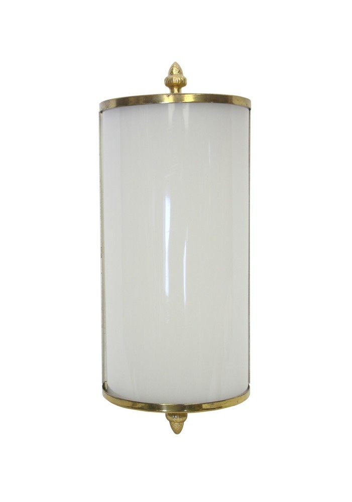 Modern Brass & White Resin Pineapple Finial Wall Sconce