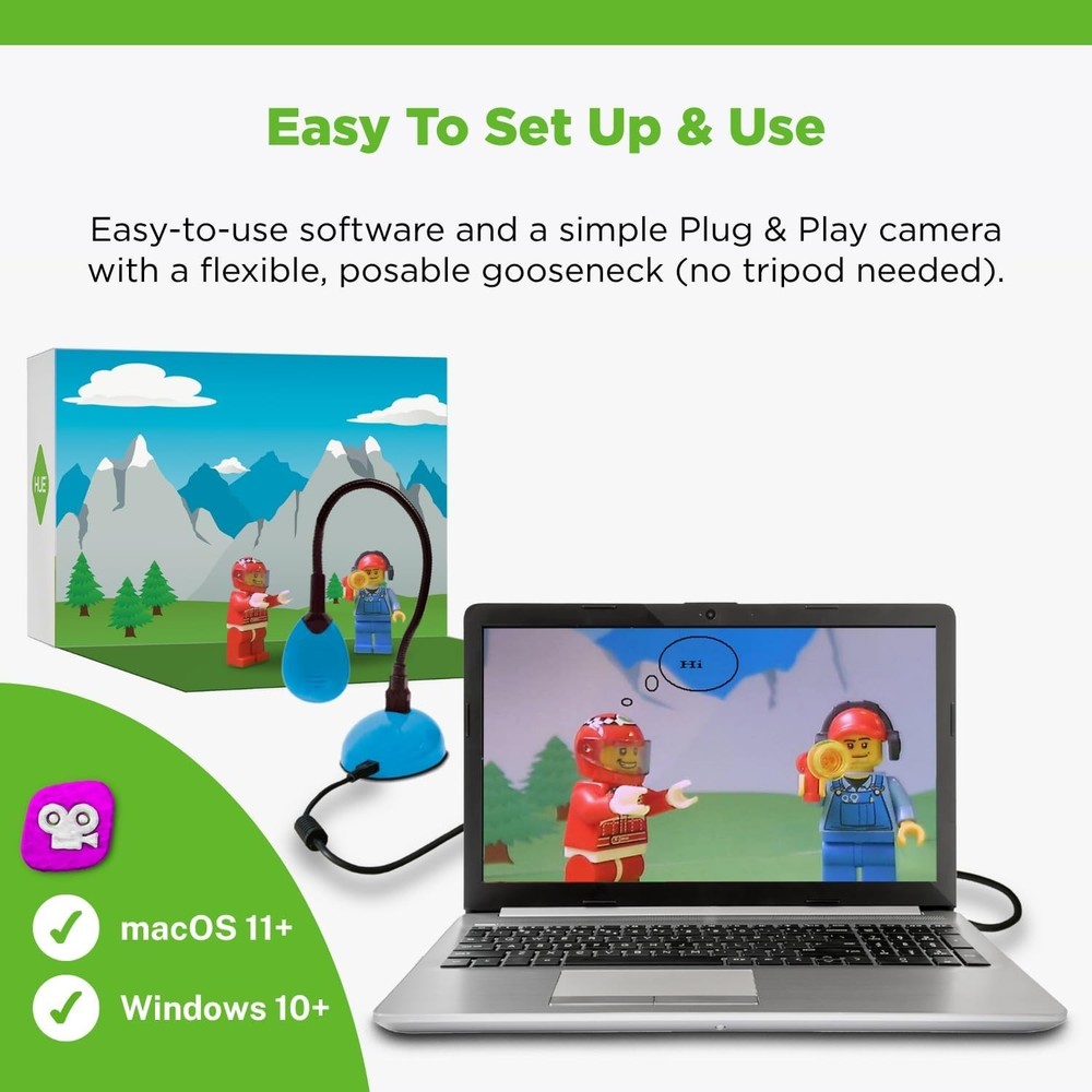 Animation Studio: Complete Stop Motion Kit (Camera, Software,) for Windo...