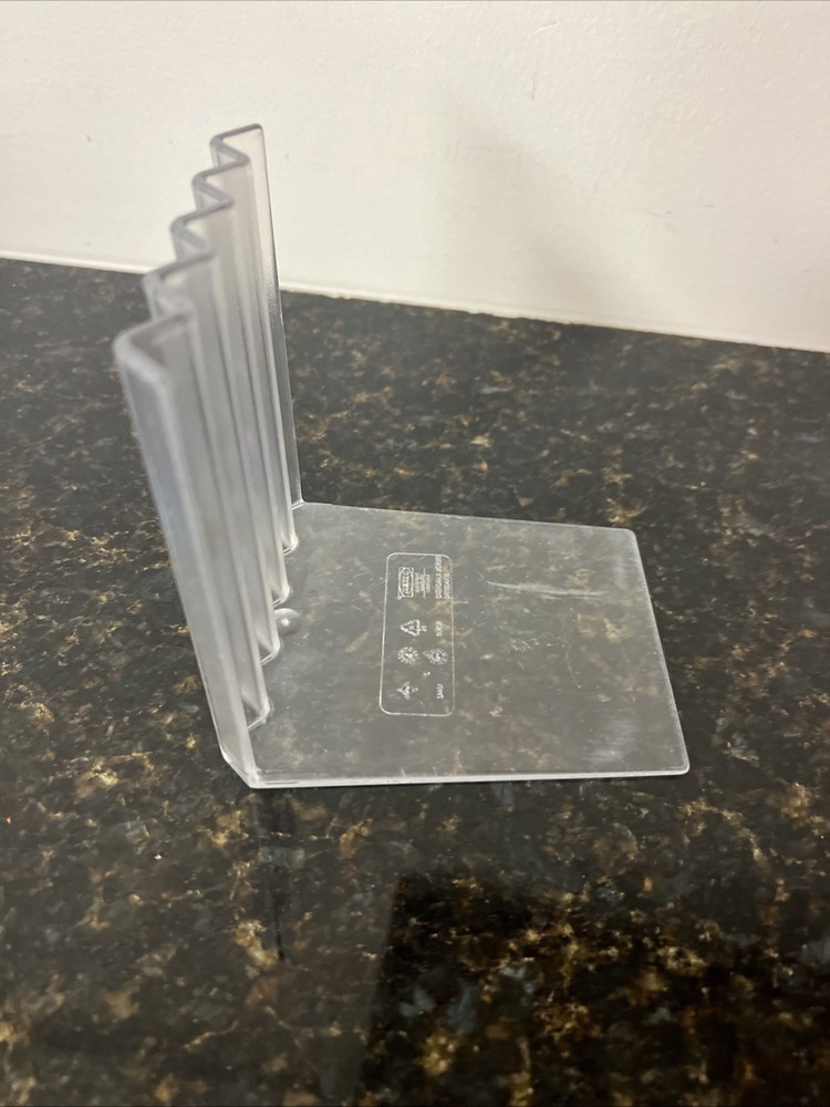 Ikea clear  plastic ribbed bookends Hagberg Bokis