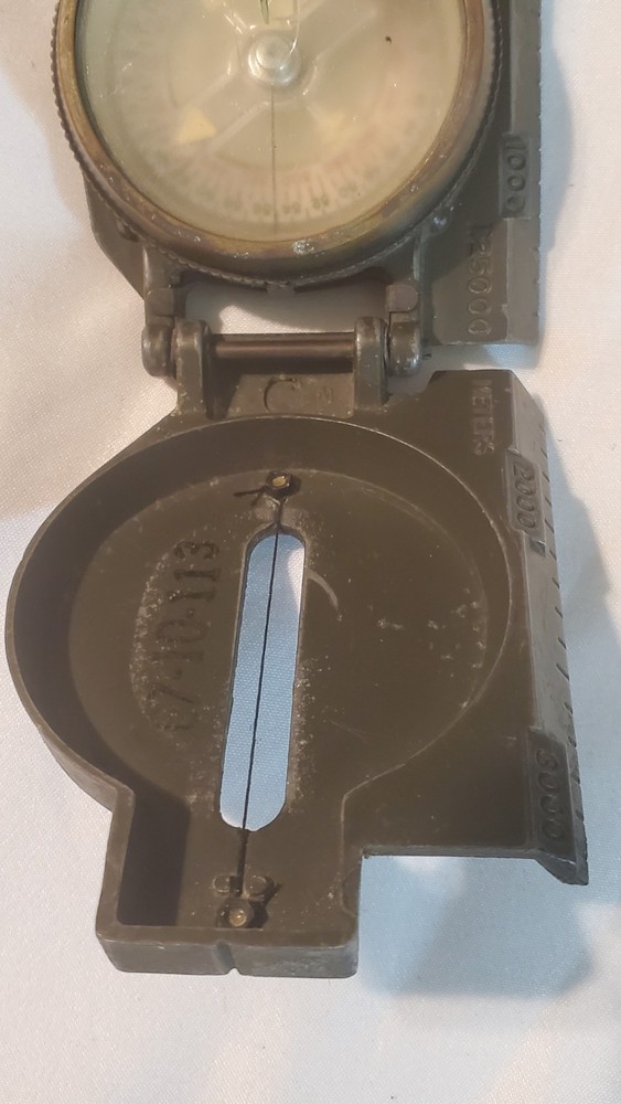 Authentic 1966 US Army Compass With Original Green Canvas Pouch