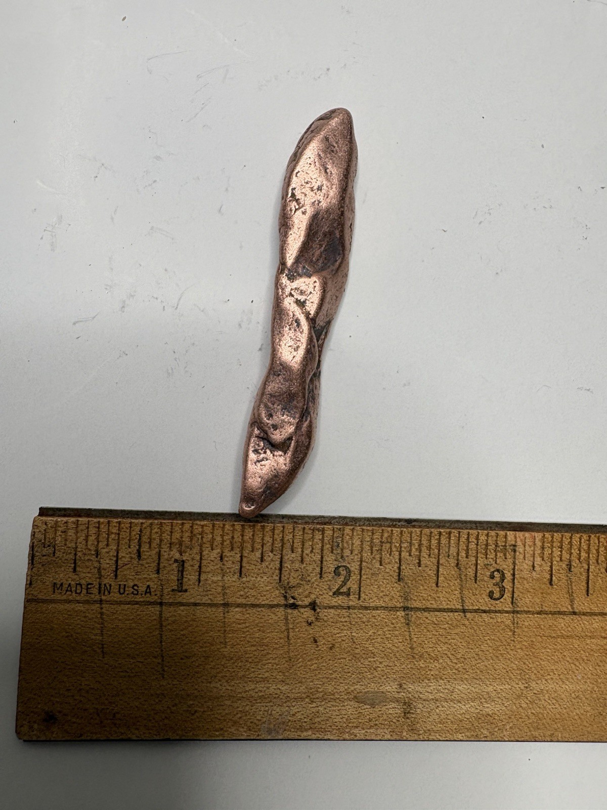 Pure Native Michigan Solid Copper Nugget Specimen Keweenaw Peninsula Mineral