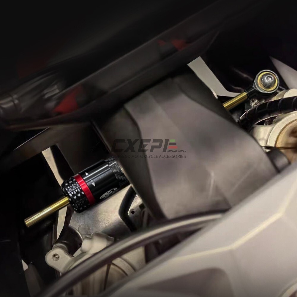 Short Carbon Fiber Steering Damper Bracket For Aprilia RS660 2021 2022 2023