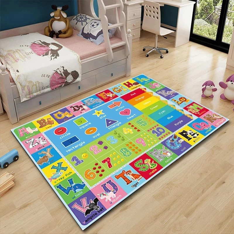 ABC Carpet,Kids Carpet for Playroom, Classroom Floor Play Mat for Kids,Preschool