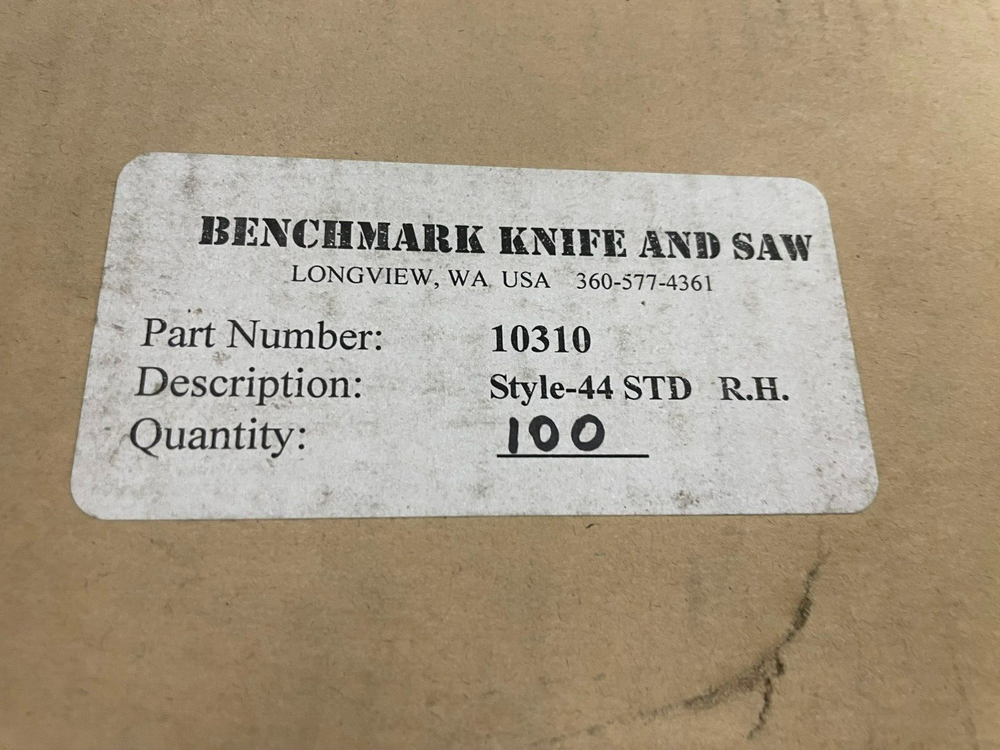 Benchmark Knife & Saw Style 4 STD. R.H. Self-Sized Cut Off Teeth