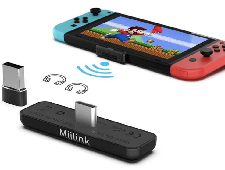 1Mii Bluetooth Adapter for Nintendo Switch & LiteWireless Bluetooth 5.0 Audio...