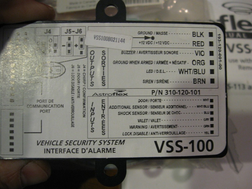 NEW AstroFlex Vehicle Security Module & Cable Kit Remote Start VSS-100 Alarm