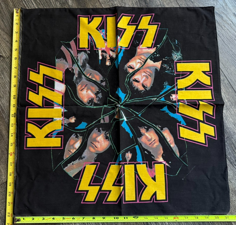 KISS Bandana Crazy Nights Concert Tour Carr Kulick Vintage Kiss Memorabilia
