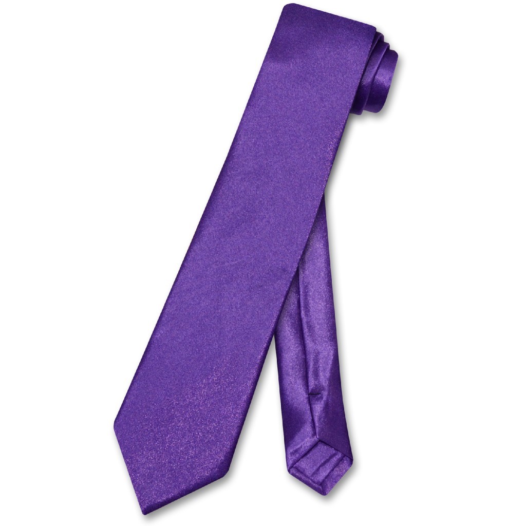 Biagio Boys NeckTie Solid PURPLE Indigo Color Youth Neck Tie