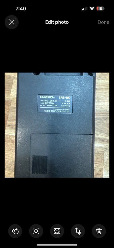 Working Casio SR-5 Calculator with printer built-in- Unsure If Printer Works