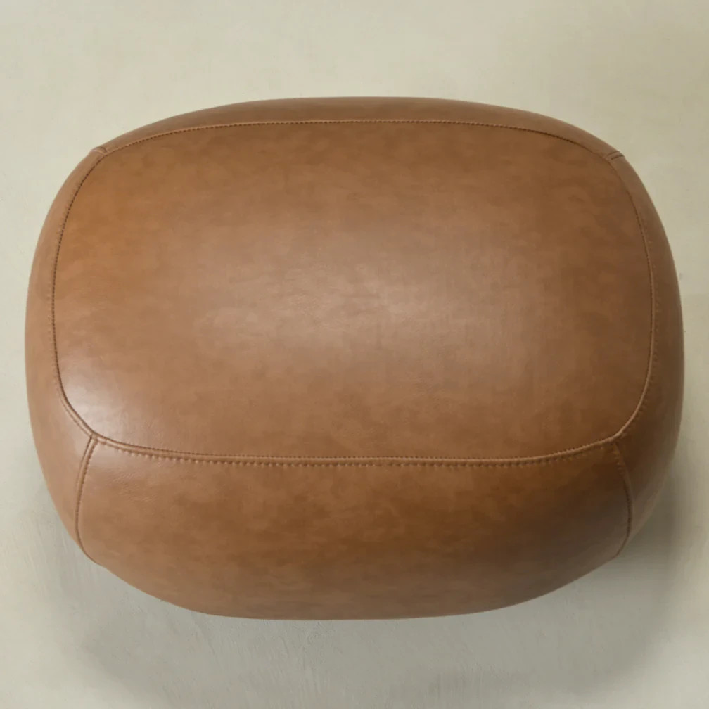 23" Wide Faux Leather Upholstered Ottoman