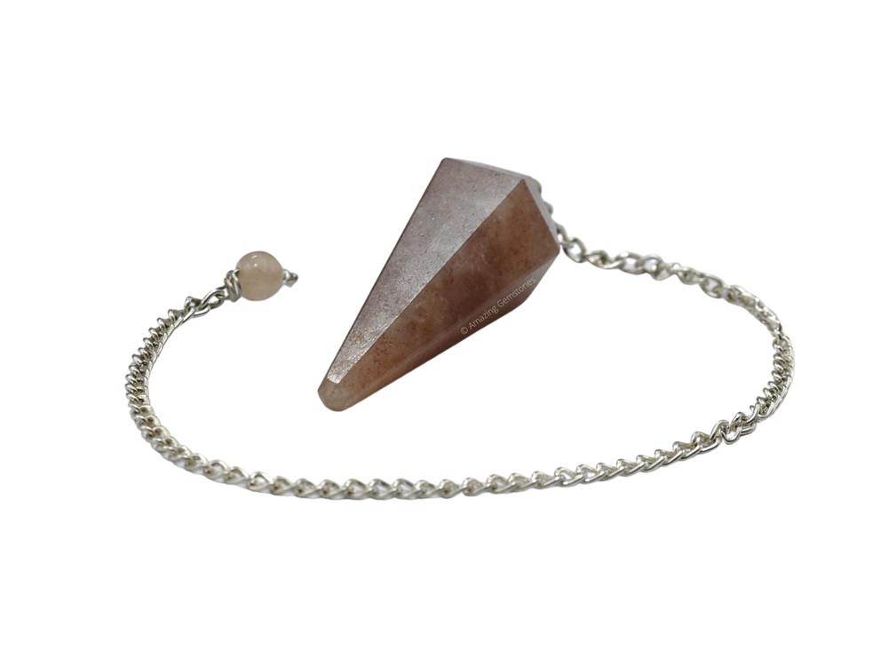 Strawberry Quartz Dowsing Crystal Pendulum