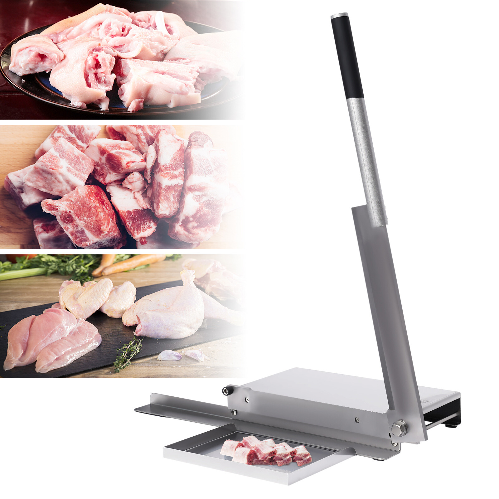 Manual Guillotine Bone Meat Cutting Machine Stainless Steel Cutter with Blade