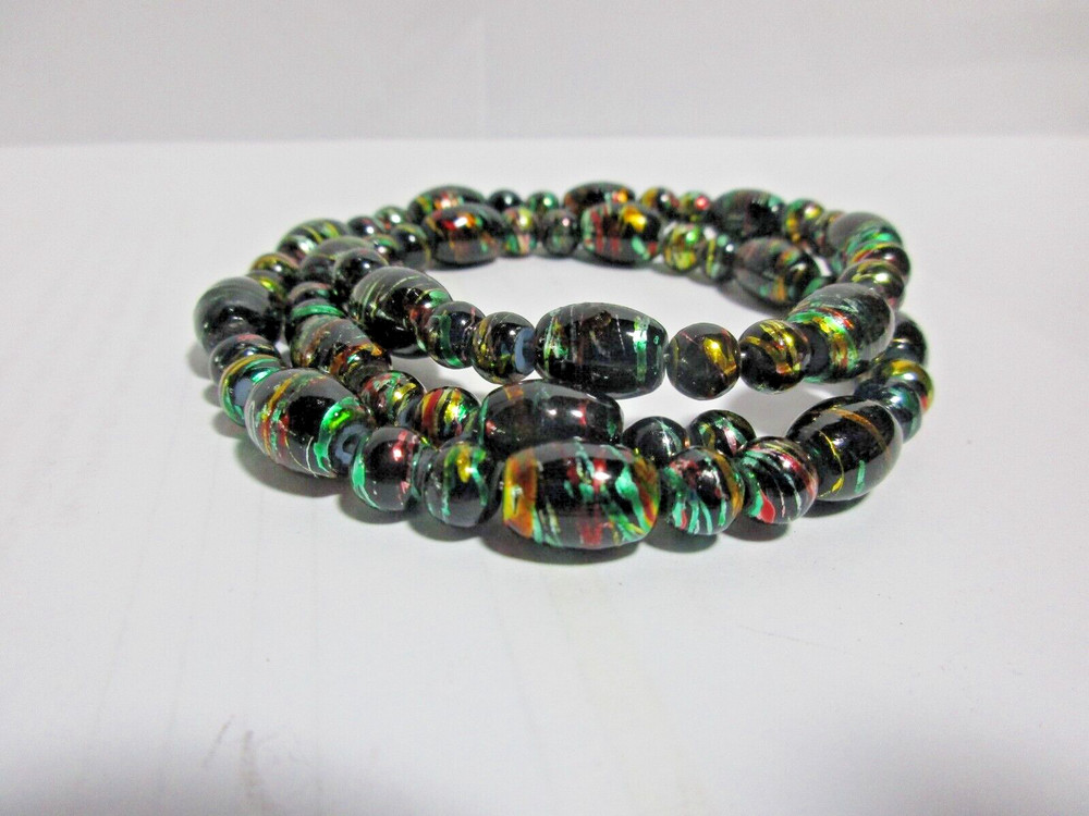 Bracelet Multi-Strand Fiesta Spring Wire Beaded One Size Multi Color