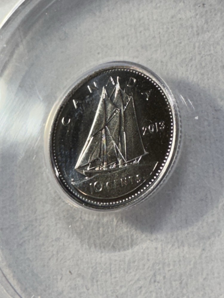 2013 Canada 10 Cents Graded MS 67 by ANACS