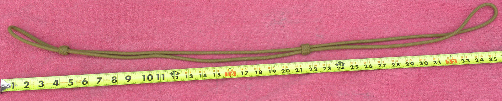 British Khaki Wool Lanyard for WWI or WWII Pistol or Revolver