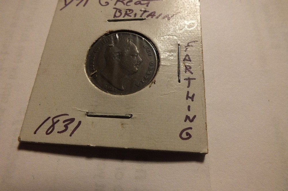 1831 Great Britain Farthing Coin