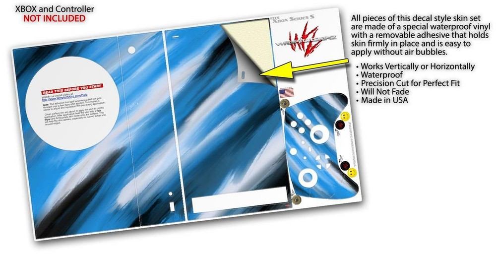 Skins XBOX Series S Console Controller Paint Blend Blue