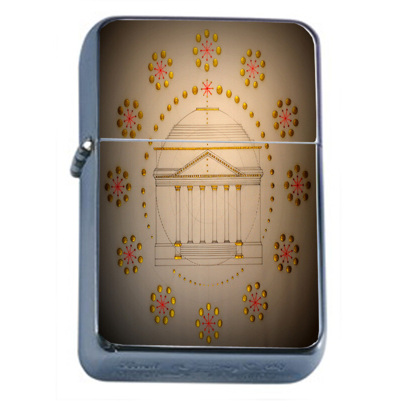 Abstract Art Em23 Flip Top Oil Lighter Windproof