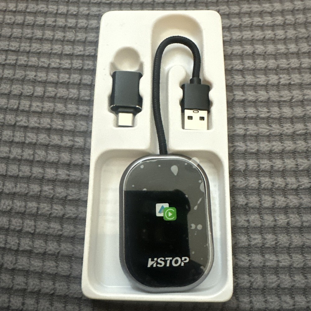 HSTOP 2in1 USB Wireless Carplay Android Auto Car 5.8Ghz WiFi Bluetooth Adapter