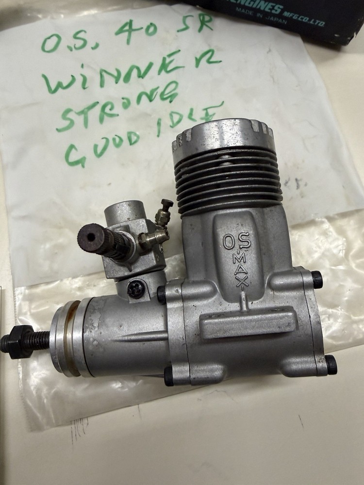 OS MAX 40F SR RC Engine with Box, Muffler & Instructions