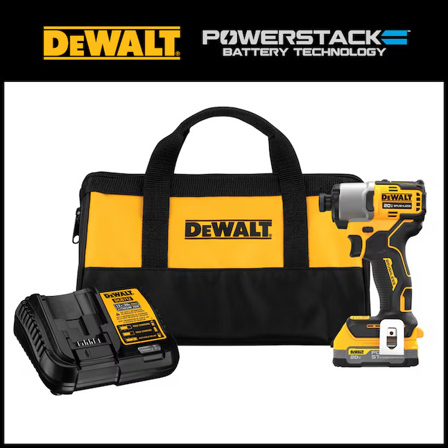 DEWALT POWERSTACK DCF840E1 20V MAX 1/4" BRUSHLESS CORDLESS IMPACT DRIVER KIT