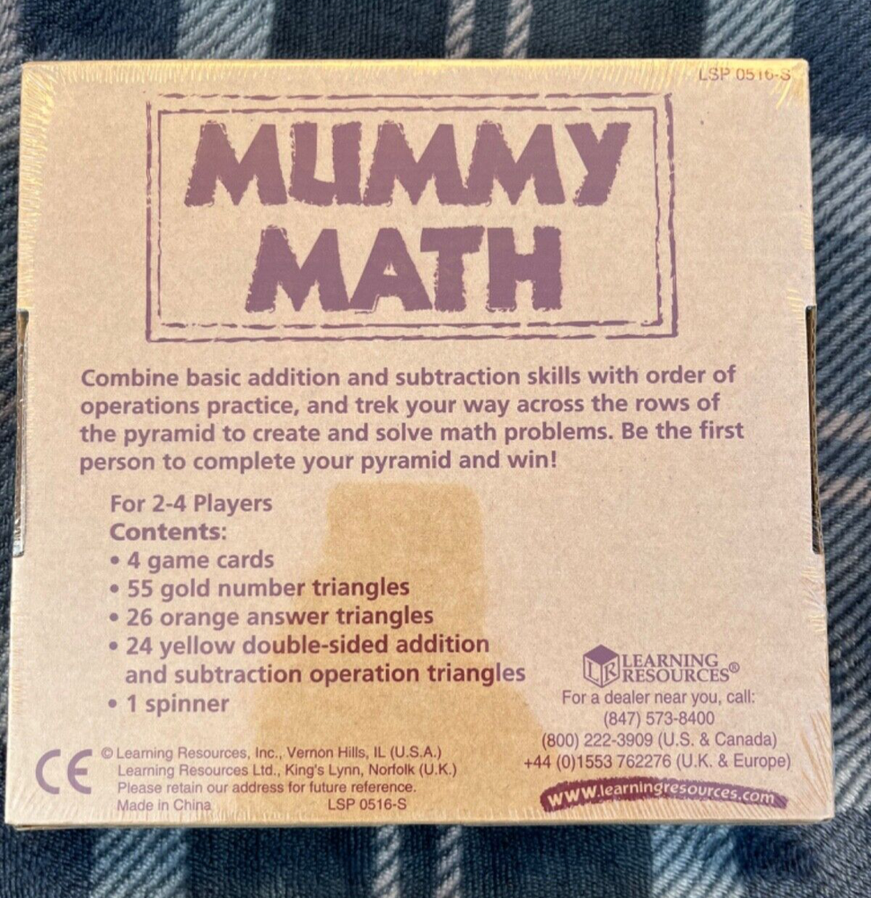 New Math Game Learning Resources Mummy Pyramid Addition and Subtraction