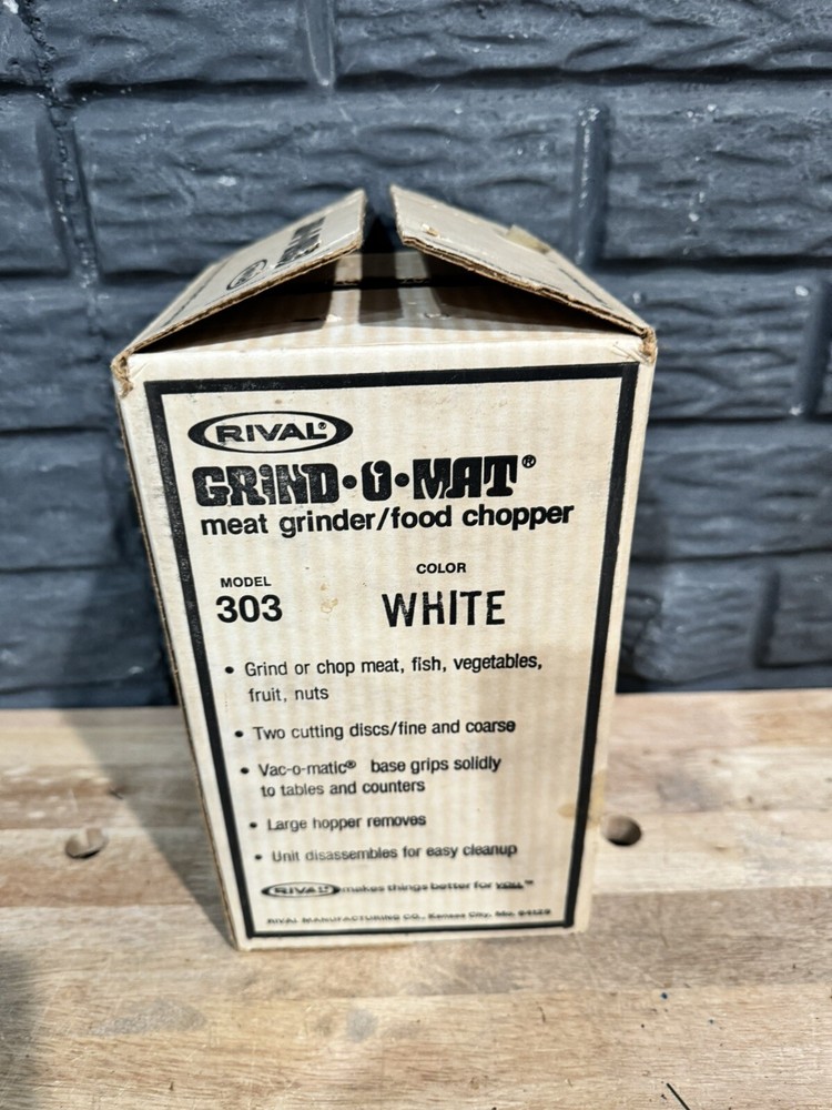 Rival Grind O mat meat grinder White Model 303 READ