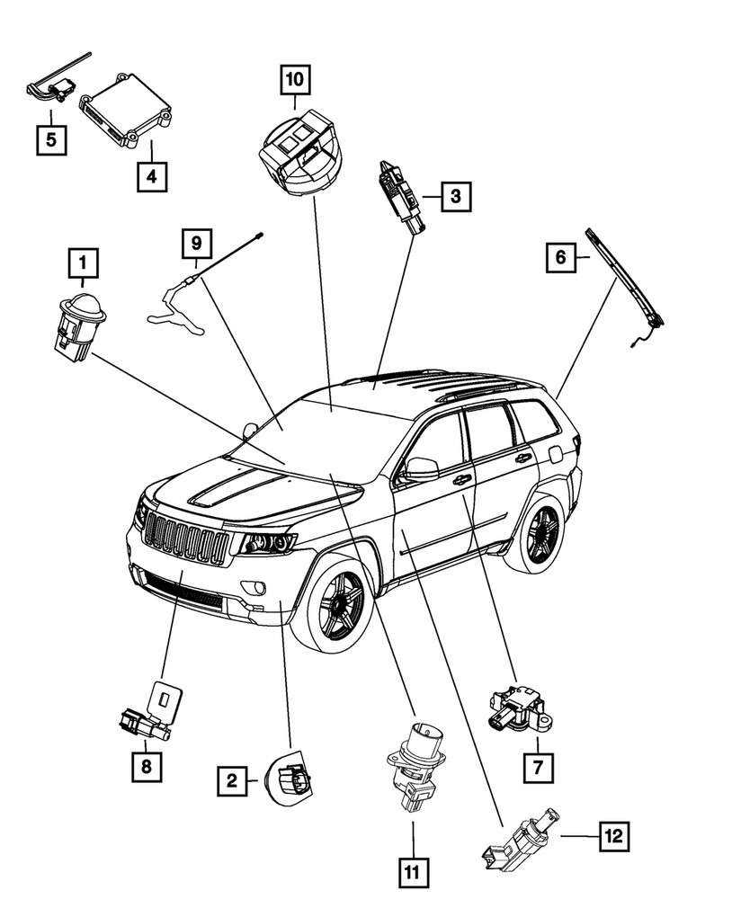 Genuine Mopar Intrusion Module Sensor 68146915AC