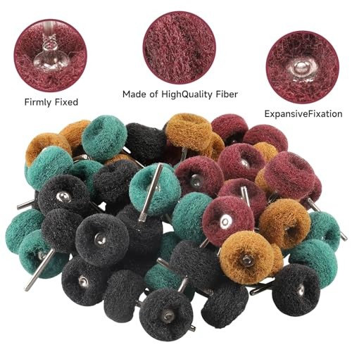 Abrasive Buffing Wheel Set 50 Pcs 1 Inch Grit