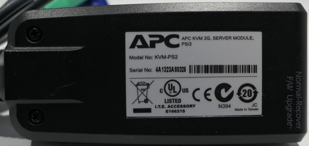 APC KVM-PS2 Adapter Cable KVM 2G Server Module PS/2 - NEW Without Box