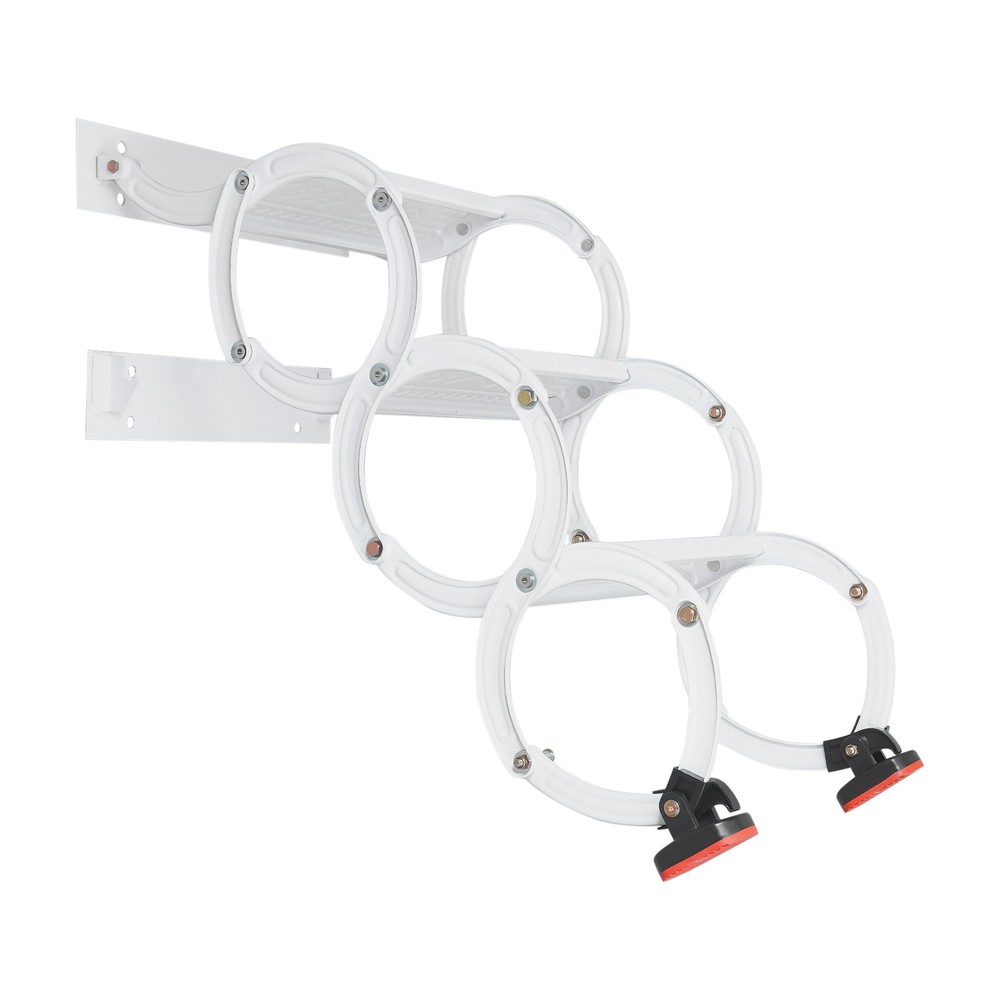 Wall Mounted Attic Ladder, Pull Down Telescoping Step Ladder, 3 Steps Ladder