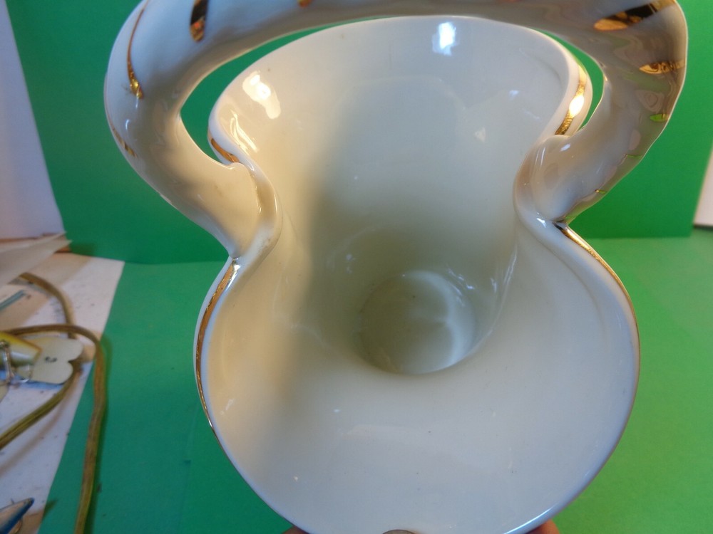 Formalities Floral Pattern Vase w/Handle, Baum Bros.(Used/EUC)