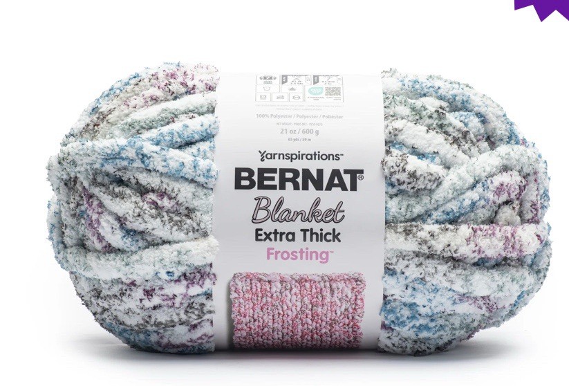 BERNAT BLANKET EXTRA THICK FROSTING   SILVER LINING