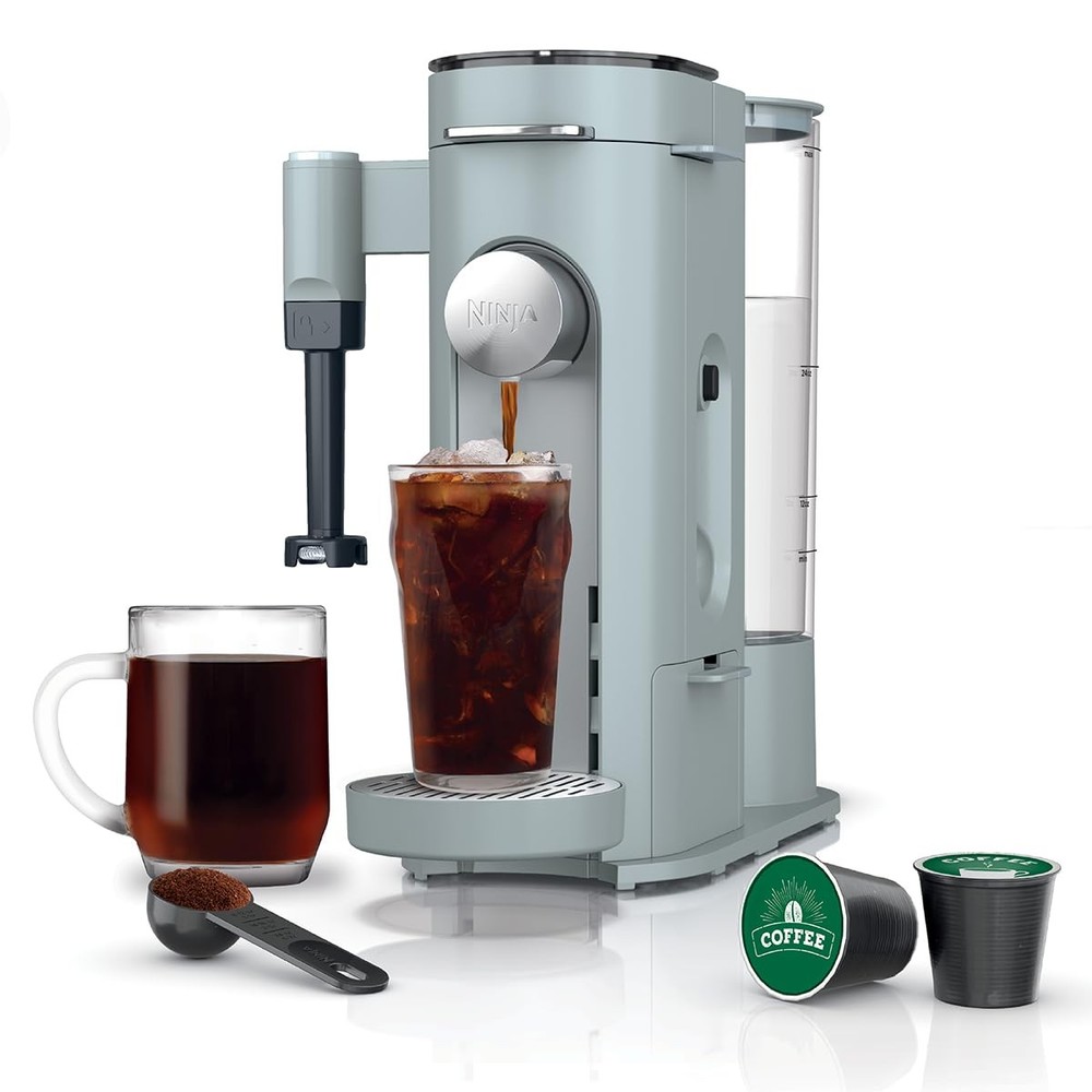 Pods & Grounds Specialty SingleServe Coffee Maker, KCup Pod Compatible, Built...