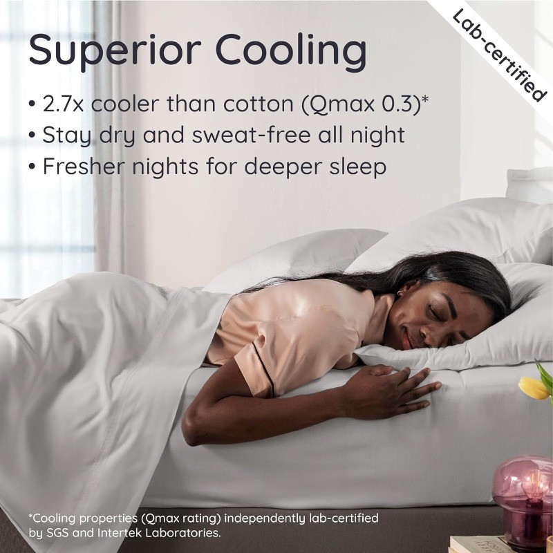 Sheet Set – 4pcs 100% Viscose Derived from Bamboo Sheets Set, Cooling Sheets