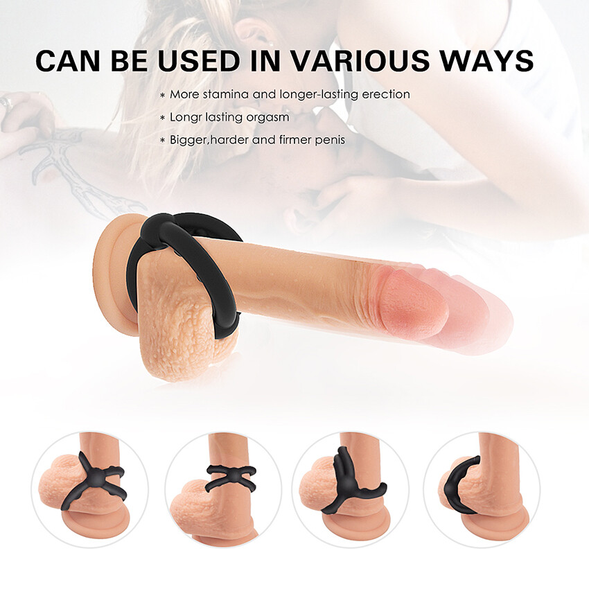 Ball-Scrotum-Stretcher-Ring-Penis Enhancer Delay Ejaculation Reusable for MEN