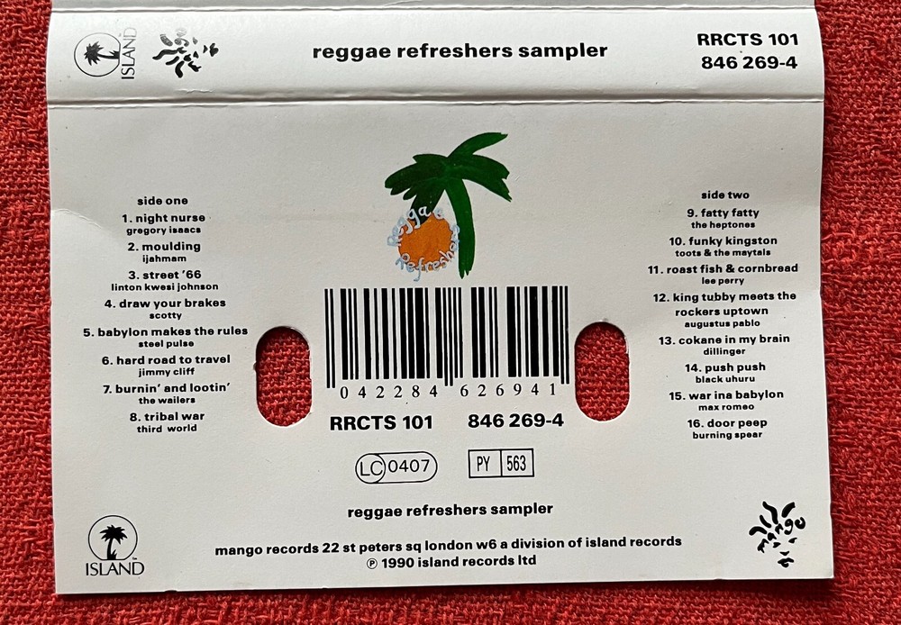 VARIOUS - CASSETTE TAPE - REGGAE REFRESHERS SAMPLER