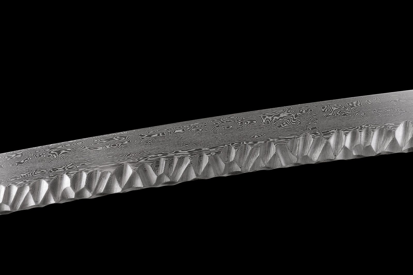 KATOKU Katana Samurai Sword Damascus Steel Brass Tsuba Razor Sharp New Blade