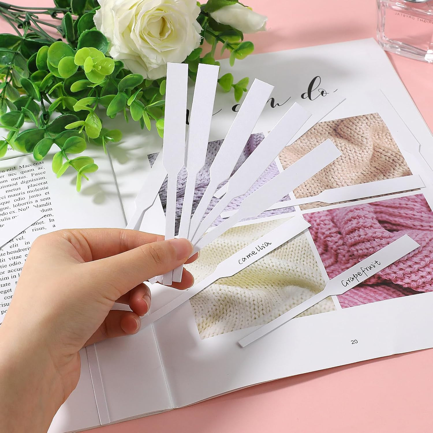 200 PCS Perfume Test Strips Paper Disposable White Perfume Paper Strips, Perfume