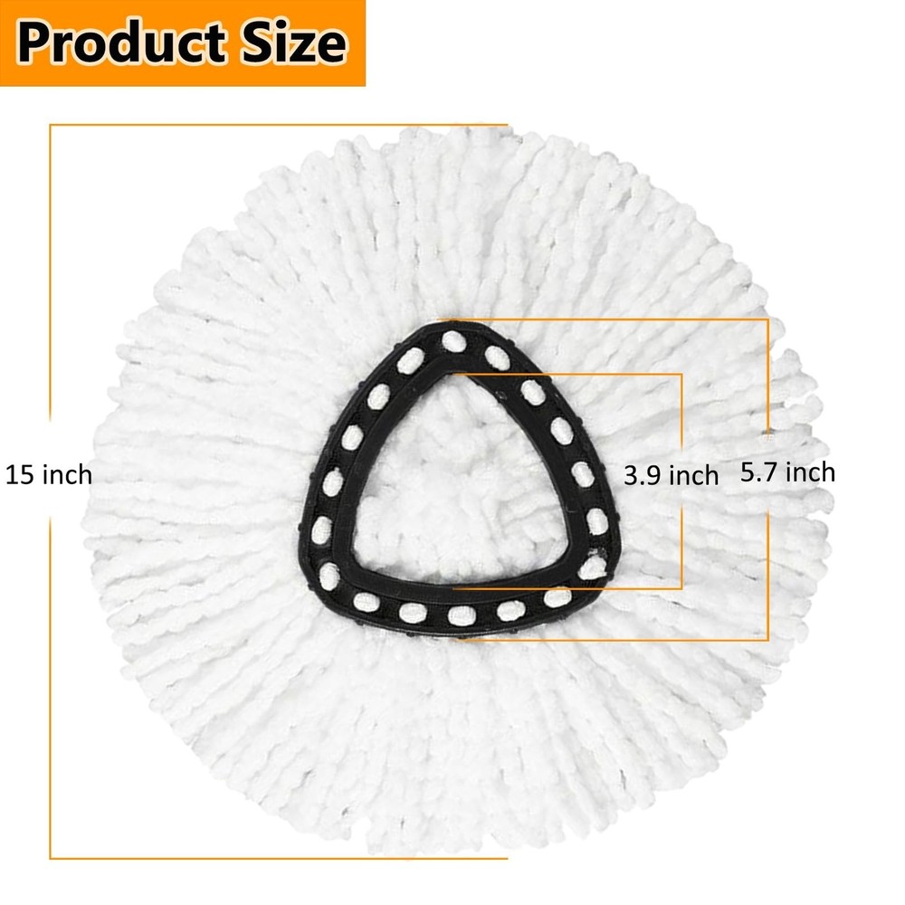 12Pack Spin Mop Replacement Heads for O Cedar, 100% Microfiber Mop Head Repla...